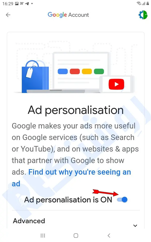 غیرفعال کردن Ad Personalisation در گوشی اندروید | حذف تبلیغات گوگل روی گوشی