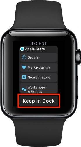 دکمه کناری Apple Watch خود را فشار دهید تا بخش Dock آن باز شود, با استفاده از تاج دیجیتال (Digital Crown) یا حرکت انگشت (swipe) به سمت بالا اسکرول کنید, اگر اپلیکیشنی که در حال اجرا می باشد، در فهرست Favorites شما نبود,روشتک,raveshtech