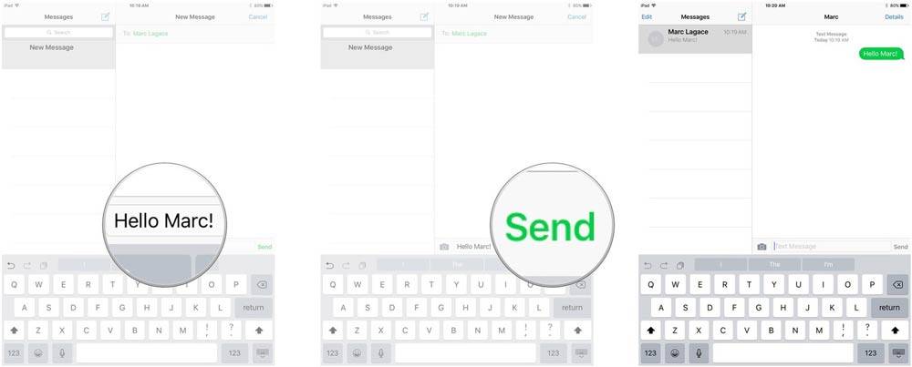 روش ارسال پیامک و SMS/MMS در iPad,روشتک,raveshtech