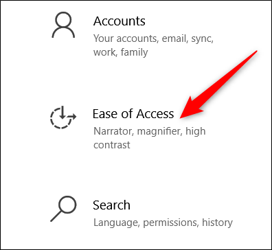 برای باز کردن بخش Settings ویندوز به منوی Start رفته و آیکون چرخ دنده را بکلیکید,افزون بر این می توانید برای باز کردن بخش Settings از کلید میانبر Windows + i بهره ببرید, در میان دسته بندی های بخش Settings، دسته بندی Ease of Access را بکلیکید,روشتک,raveshtech