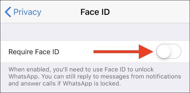 روش فعال کردن Face ID و Touch ID در WhatsApp,روشتک,raveshtech