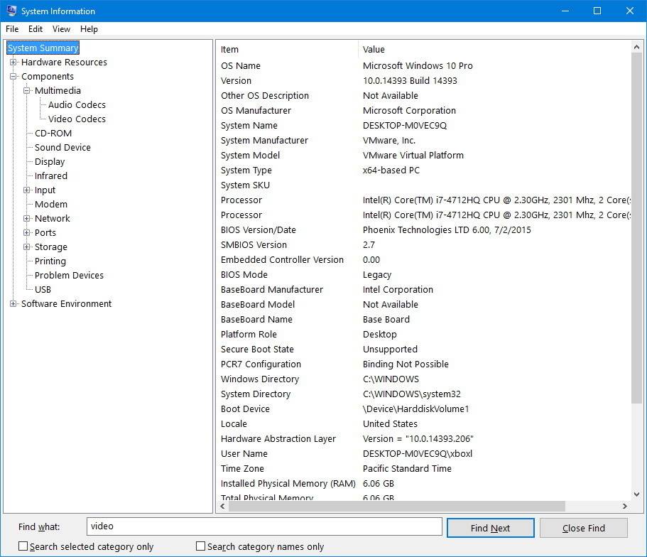 دیدن مشخصات رایانه با استفاده از ابزار System Information در ویندوز 10,روشتک,raveshtech