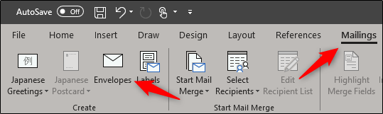 طراحی و پرینت پاکت نامه در برنامه Microsoft Word,روشتک,raveshtech