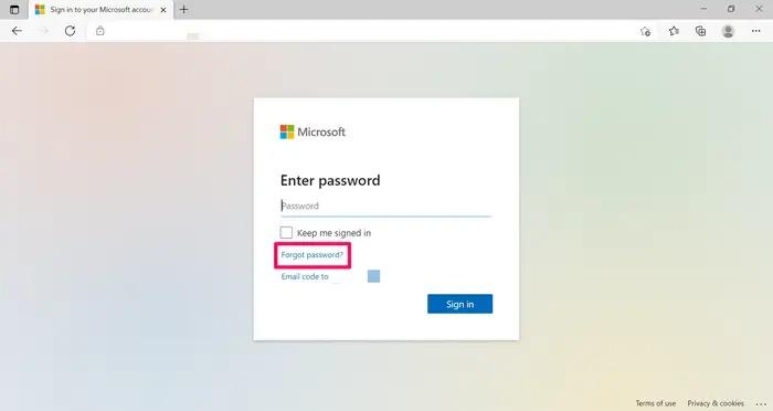 فراموش کردن پسورد یا رمز عبور اکانت مایکروسافت ویندوز 10