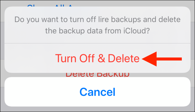 گزینه Turn Off And Delete