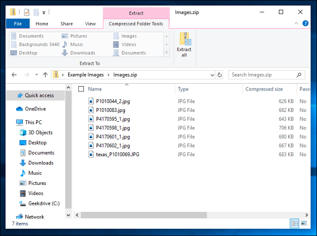 فایل زیپ شده در ویندوز