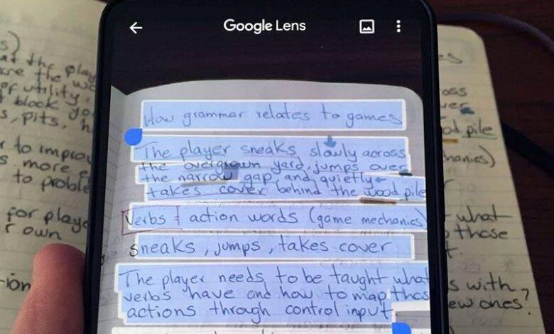 کپی کردن متن دست نویس با Google Lens و انتقال آن از گوشی هوشمند به رایانه