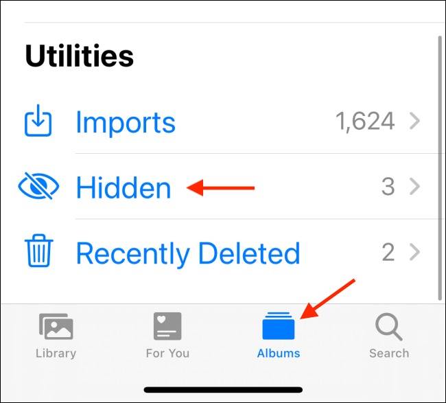 پنهان کردن آلبوم Hidden در آیفون iOS 14 و آیپد iPadOS 14