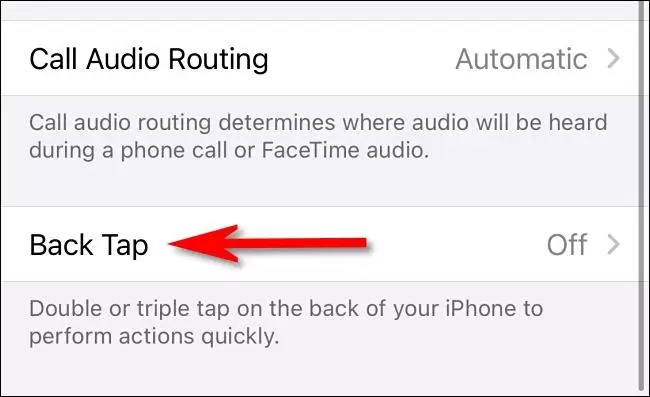 گزینه Back Tap در iOS 14