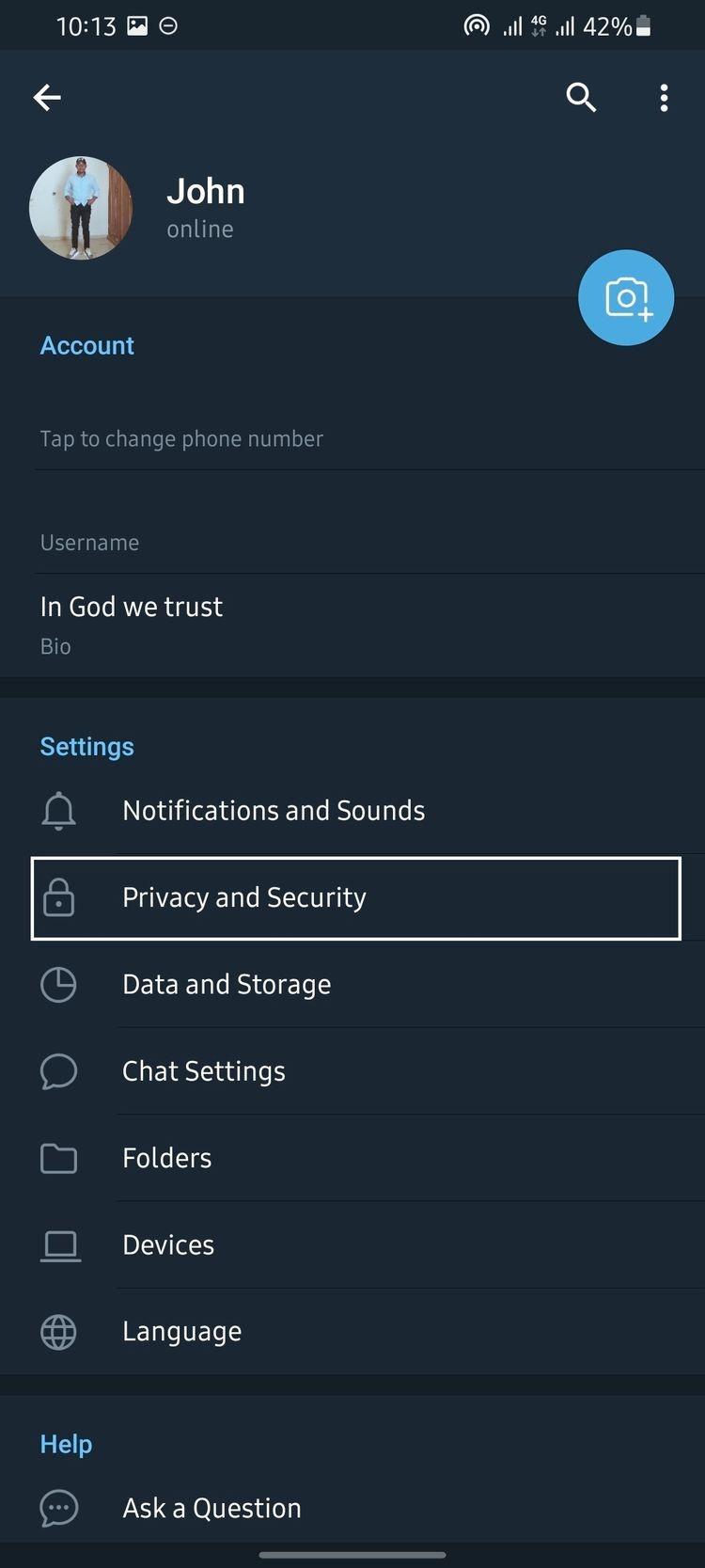 غیرفعال کردن اکانت تلگرام