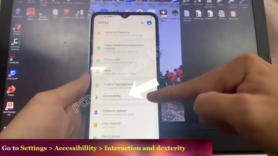 روش اسکرین شات گرفتن گلکسی A12 | گزینه Accessibility یا دسترسی A12