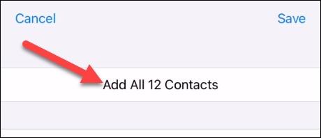 Add All # Contacts
