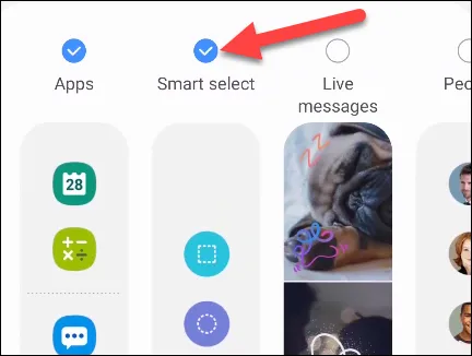 ستون smart select یا انتخاب هوشمند برای اسکرین شات