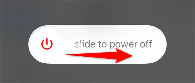 دکمه Slide to Power Off گوشی آیفون